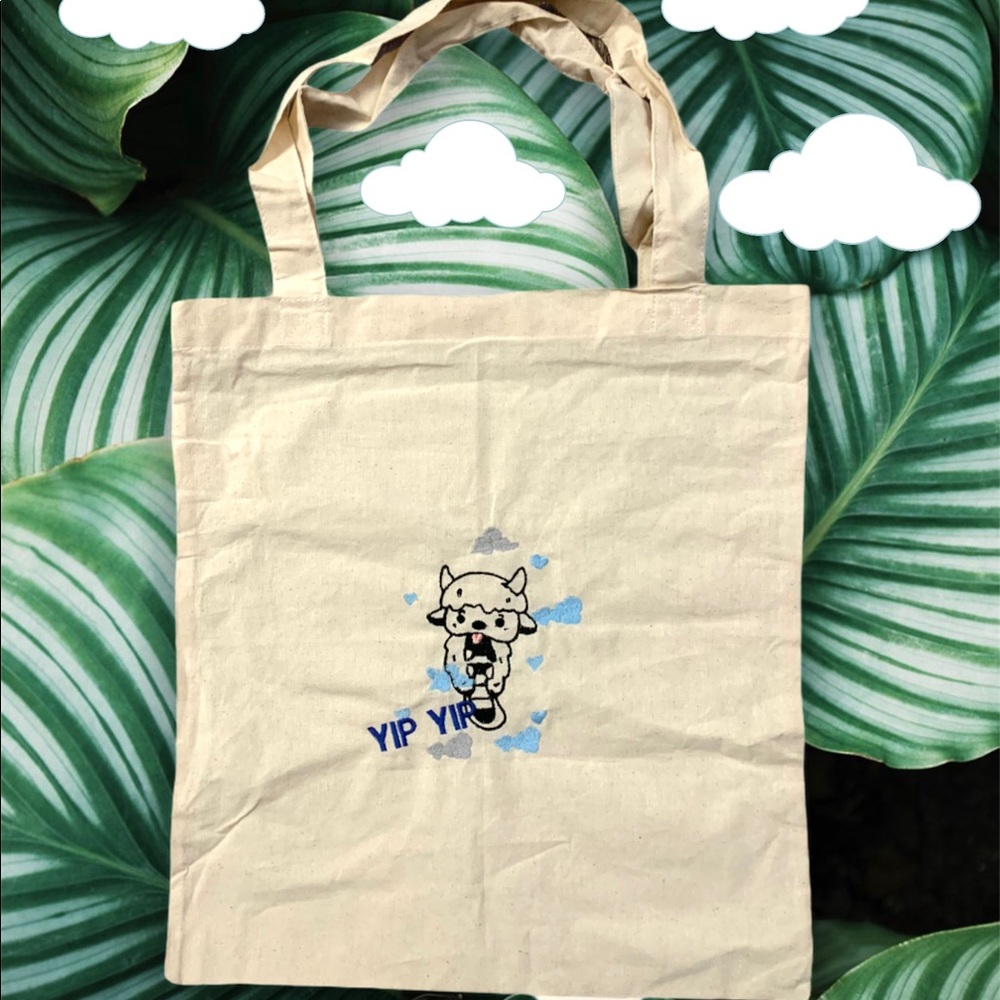 Cute Appa embroidered 6oz 15x16 tote bag